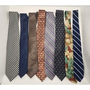 Polyester Dress Ties Mens Lot of 8